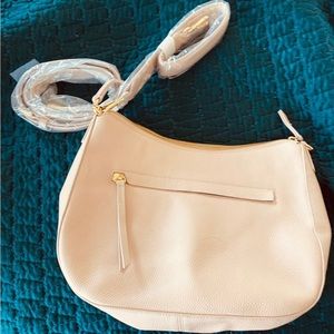 Anthropologie blush leather purse